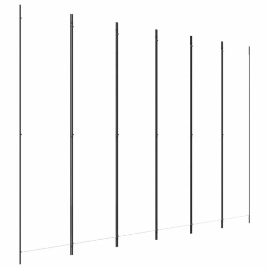 Kamerscherm met 6 panelen 300x220 cm stof wit