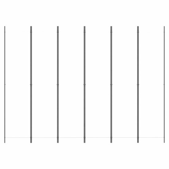 Kamerscherm met 6 panelen 300x220 cm stof wit