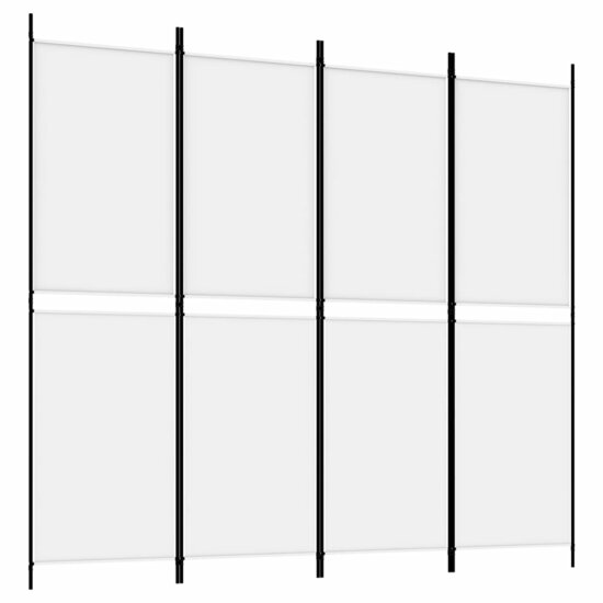 Kamerscherm Met 4 Panelen Stof Wit 200 x 180 cm