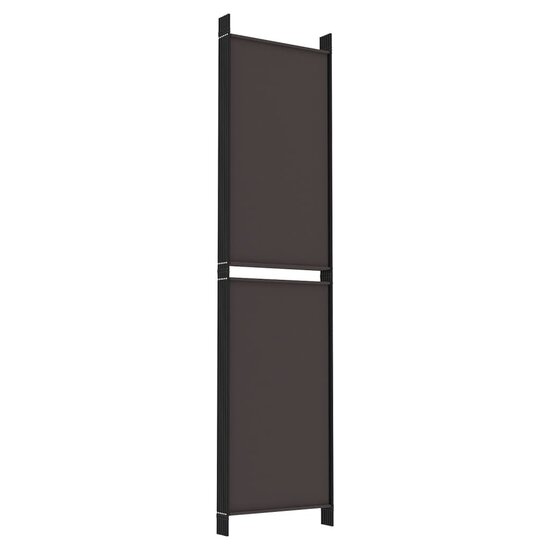 Kamerscherm met 5 panelen 250x200 cm stof bruin