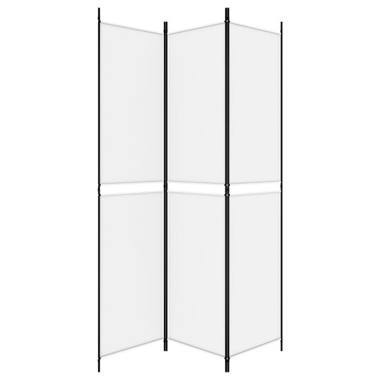 Kamerscherm Met 3 Panelen Stof Wit 150 x 220 cm
