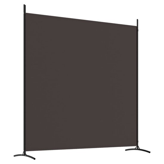 Kamerscherm met 2 panelen 348x180 cm stof bruin