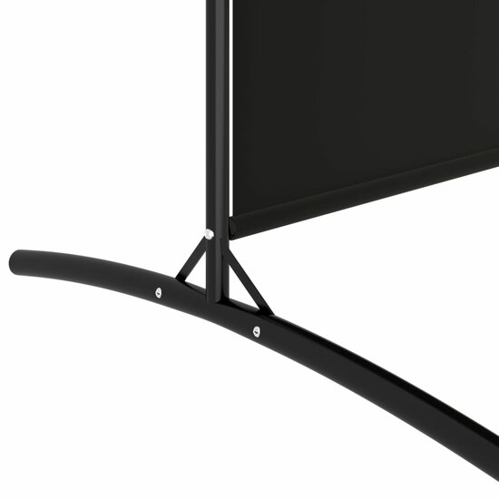 Kamerscherm met 4 panelen 698x180 cm stof zwart