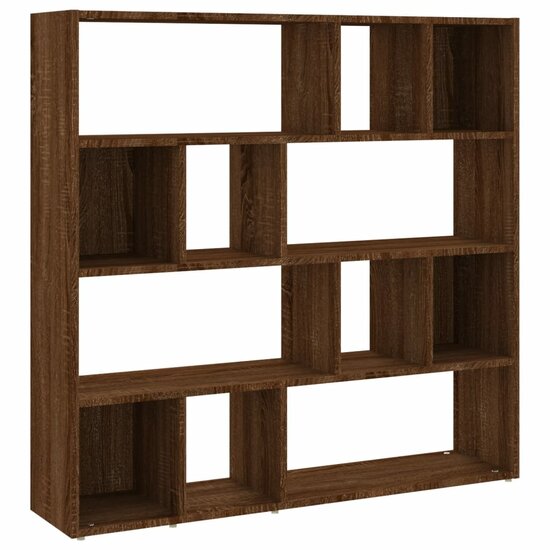 Boekenkast/kamerscherm 105x24x102 cm bruin eikenkleur