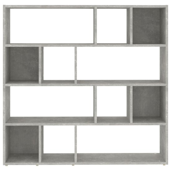 Boekenkast/kamerscherm 105x24x102 cm betongrijs