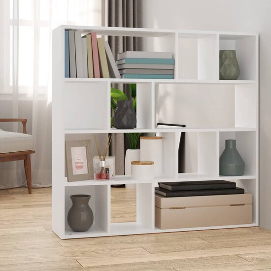 Boekenkast/Kamerscherm 105X24X102 Cm Wit