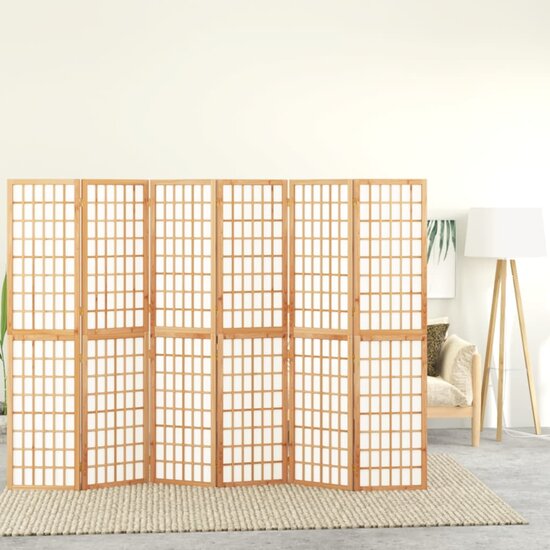 Kamerscherm Inklapbaar 6 Panelen Japanse Stijl 240 x 170 cm