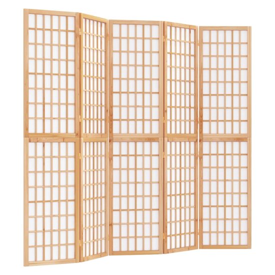 Kamerscherm Inklapbaar 5 Panelen Japanse Stijl 200 x 170 cm