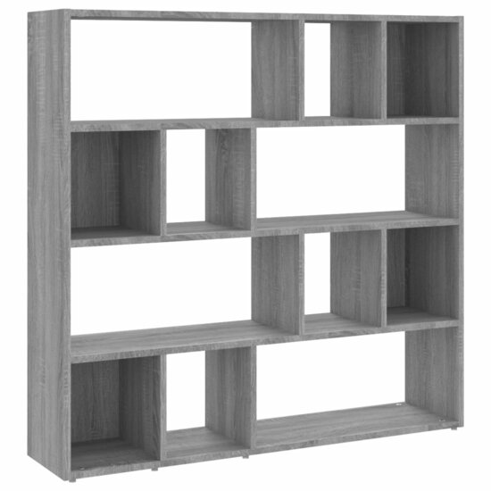 Boekenkast/Kamerscherm 105X24X102 Cm Eikenkleurig Grijs sonoma