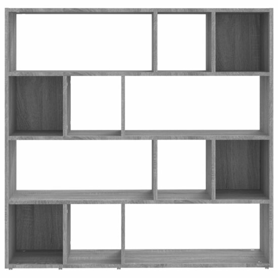 Boekenkast/Kamerscherm 105X24X102 Cm Eikenkleurig Grijs sonoma