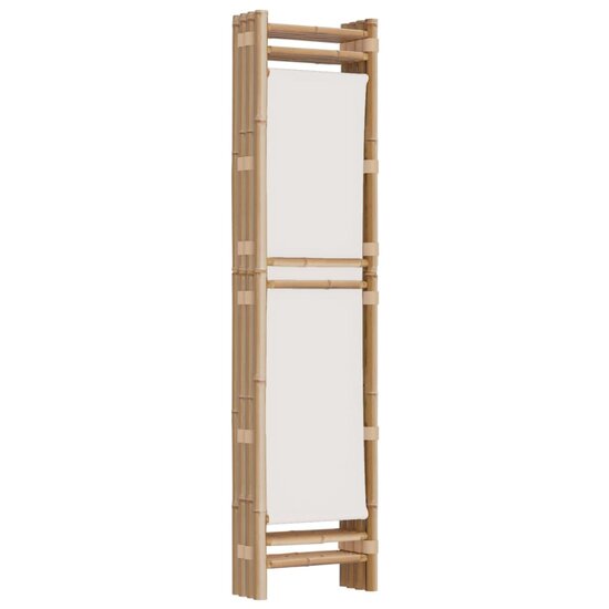 Kamerscherm 4-panelen inklapbaar 160 cm bamboe en canvas