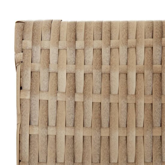 Kamerscherm 3 Panelen Poly Rattan Beige 1 147 x 200 cm