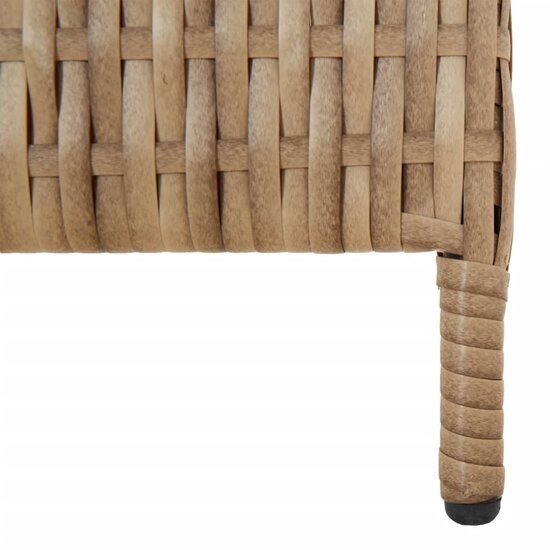 Kamerscherm 3 Panelen Poly Rattan Beige 1 147 x 200 cm
