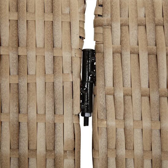 Kamerscherm 5 Panelen Poly Rattan Beige 1 245 x 180 cm