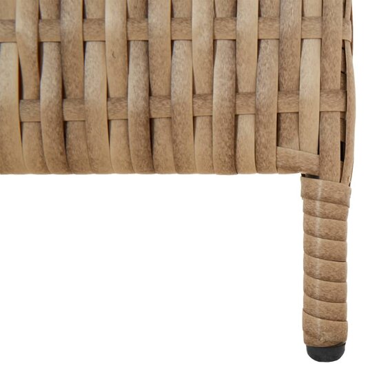 Kamerscherm 5 Panelen Poly Rattan Beige 1 245 x 180 cm