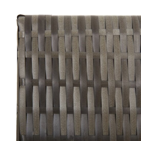 Kamerscherm 3 Panelen Poly Rattan Grijs 1 147 x 200 cm