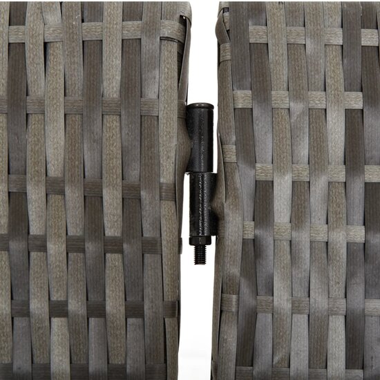 Kamerscherm 3 Panelen Poly Rattan Grijs 1 147 x 200 cm
