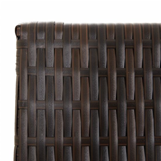 Kamerscherm 4 panelen poly rattan bruin
