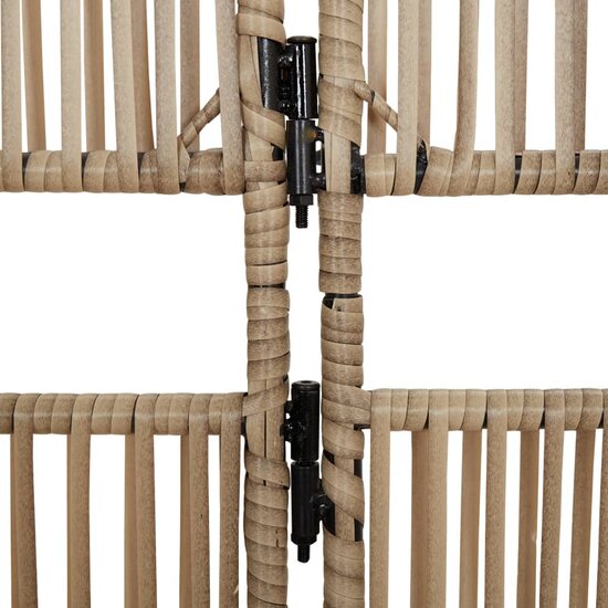 Kamerscherm 5 Panelen Poly Rattan Beige 1 245 x 200 cm