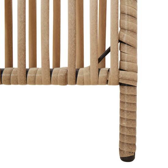 Kamerscherm 5 Panelen Poly Rattan Beige 1 245 x 200 cm