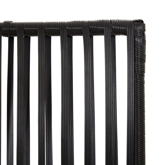 Kamerscherm 6 Panelen Poly Rattan Zwart 1 294 x 180 cm