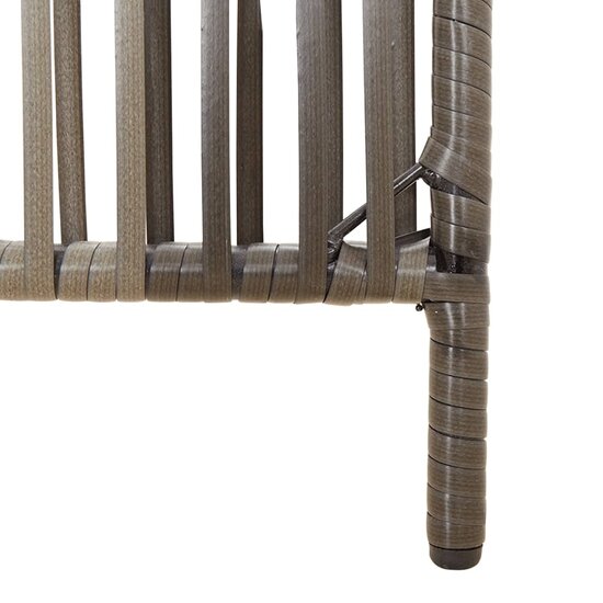 Kamerscherm 6 Panelen Poly Rattan Grijs 1 294 x 180 cm
