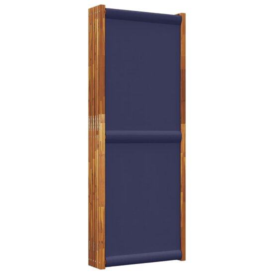 Kamerscherm met 6 panelen 420x180 cm donkerblauw