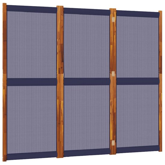 Kamerscherm Met 3 Panelen 210 x 180 cm Donkerblauw
