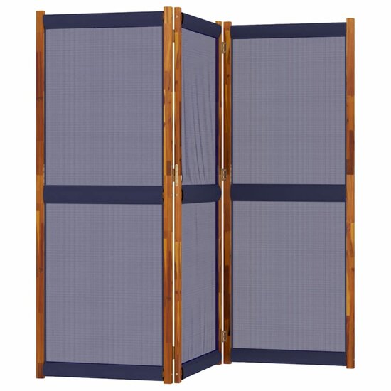 Kamerscherm Met 3 Panelen 210 x 180 cm Donkerblauw