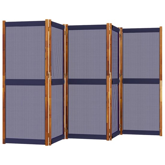 Kamerscherm Met 5 Panelen 350 x 180 cm Donkerblauw