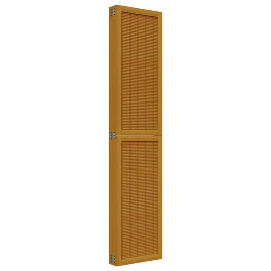 Kamerscherm Met 6 Panelen Massief Paulowniahout Bruin 40 x 180 cm
