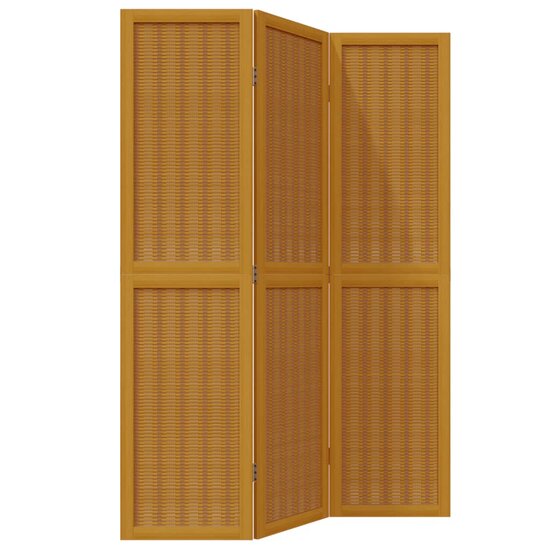 Kamerscherm Met 3 Panelen Massief Paulowniahout Bruin 40 x 160 cm