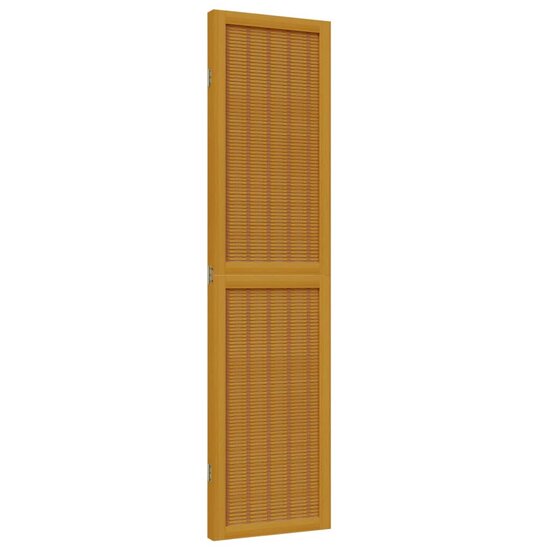 Kamerscherm Met 3 Panelen Massief Paulowniahout Bruin 40 x 160 cm