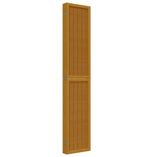 Kamerscherm Met 6 Panelen Massief Paulowniahout Bruin 40 x 200 cm