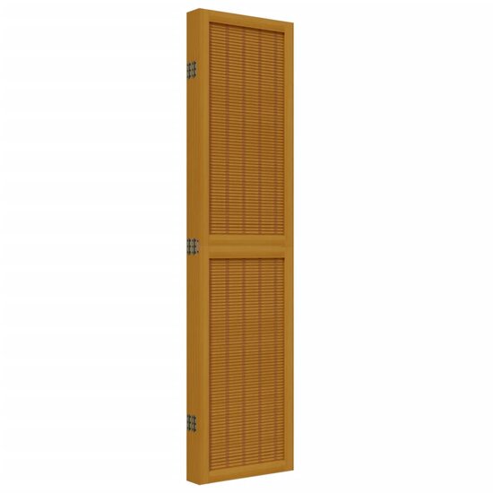Kamerscherm Met 5 Panelen Massief Paulowniahout Bruin 40 x 160 cm