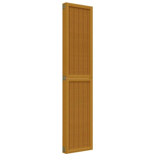 Kamerscherm Met 5 Panelen Massief Paulowniahout Bruin 40 x 180 cm