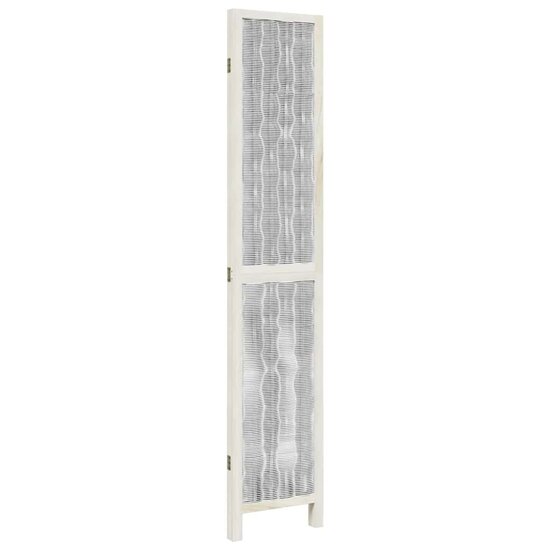Kamerscherm Met 3 Panelen Massief Paulowniahout Wit 40 x 200 cm 1