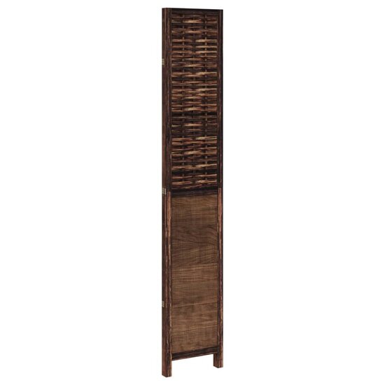 Kamerscherm Met 3 Panelen Massief Paulowniahout Donkerbruin 40 x 220 cm