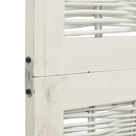 Kamerscherm Met 3 Panelen Massief Paulowniahout Wit 40 x 160 cm 1