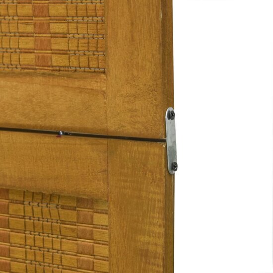 Kamerscherm Met 3 Panelen Massief Paulowniahout Bruin 40 x 220 cm