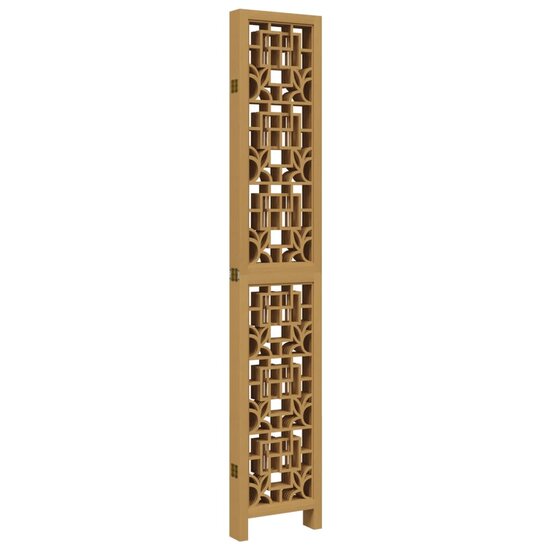 Kamerscherm Met 6 Panelen Massief Paulowniahout Bruin 40 x 220 cm