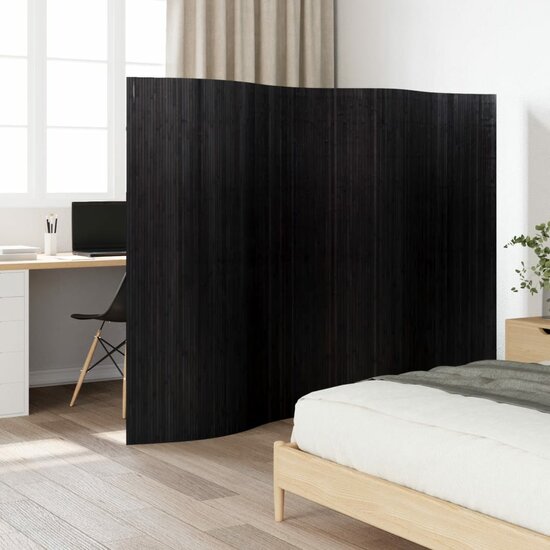 Kamerscherm 165X250 Cm Bamboe 250 x 165 cm Zwart