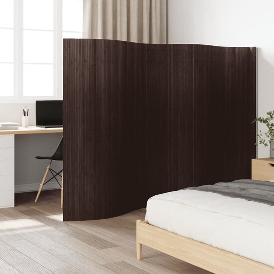Kamerscherm&nbsp;165X400 Cm&nbsp;Bamboe 400 x 165 cm Donkerbruin