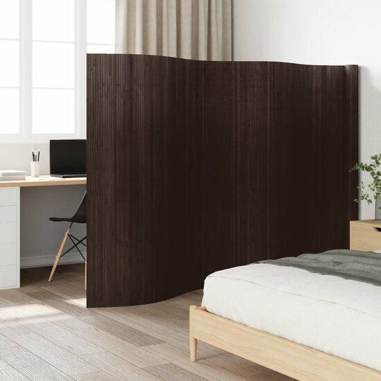 Kamerscherm 165X600 Cm Bamboe 600 x 165 cm Donkerbruin