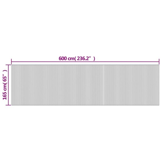 Kamerscherm 165X600 Cm Bamboe 600 x 165 cm Donkerbruin