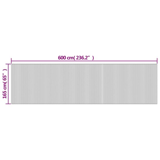 Kamerscherm 165X600 Cm Bamboe 600 x 165 cm Bruin