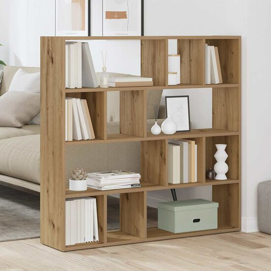 Boekenkast/Kamerscherm 105X24X102 Cm Artisanaal Eikenkleur artisanaal eikenkleurig