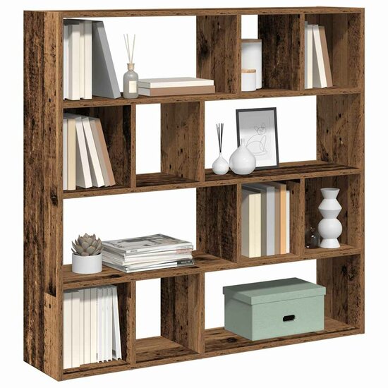 Boekenkast/Kamerscherm 105X24X102 Cm Kleurig Oud hout