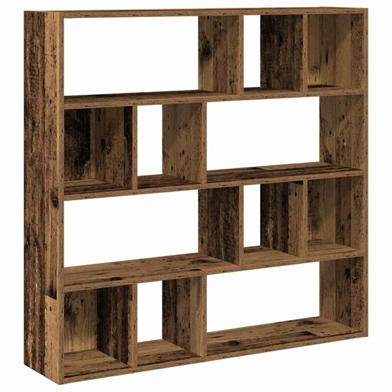 Boekenkast/Kamerscherm 105X24X102 Cm Kleurig Oud hout