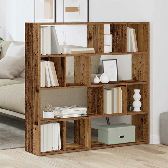 Boekenkast/Kamerscherm 105X24X102 Cm Kleurig Oud hout